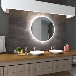 Koupelnové zrcadlo kulaté DELHI s LED podsvícením Ø 70 cm