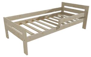Vomaks Dětská postel M 009 NEW* se zábranou Rozměr: 90 x 160 cm, Barva: surové dřevo