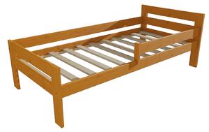 Vomaks Dětská postel M 009 NEW* se zábranou Rozměr: 80 x 180 cm, Barva: surové dřevo