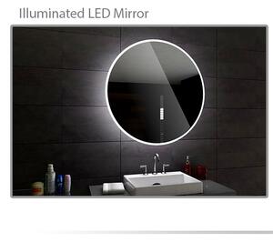 Koupelnové zrcadlo kulaté DELHI s LED podsvícením Ø 70 cm