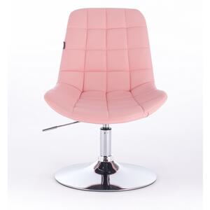 Židle PARIS na kulaté podstavě - růžová