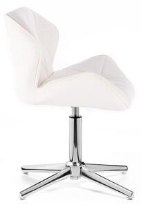 LuxuryForm Židle MILANO na stříbrném kříži - bílá