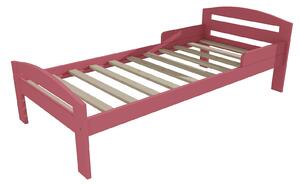 Vomaks Dětská postel M 011 NEW* se zábranou Rozměr: 70 x 160 cm, Barva: barva růžová