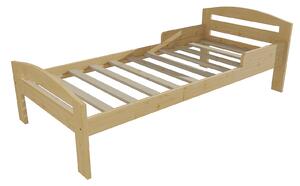 Vomaks Dětská postel M 011 NEW* se zábranou Rozměr: 70 x 160 cm, Barva: surové dřevo