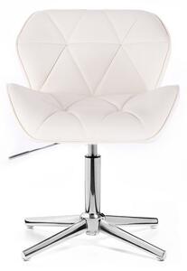 LuxuryForm Židle MILANO na stříbrném kříži - bílá