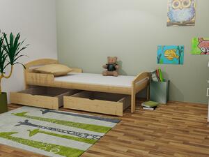 Vomaks Dětská postel M 011 NEW* se zábranou Rozměr: 70 x 160 cm, Barva: moření ořech