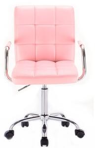 Židle na základní kolečkové podstavě VERONA - růžová