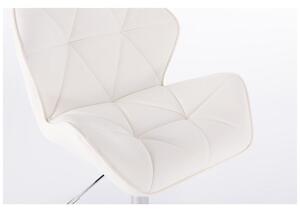 LuxuryForm Barová židle MILANO na černé podstavě - bílá