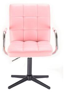 LuxuryForm Židle VERONA na černém kříži - růžová