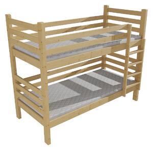 Vomaks Patrová postel M 007 NEW* Rozměr: 90 x 190 cm, Prostor mezi lůžky: 80 cm, Barva: surové dřevo