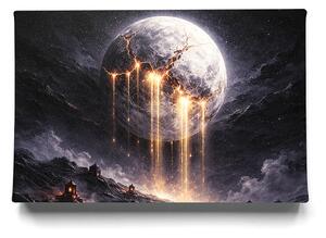 KRAFTHOUSE.EU Moon Drip – obraz na plátno Premium Canvas | 100% bavlna | Různé rozměry Velikost: 30 x 20 cm