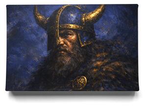 KRAFTHOUSE.EU Zlatý Viking – Vládce Severu – obraz na plátně Premium Canvas | 100% bavlna | Různé rozměry Velikost: 30 x 20 cm