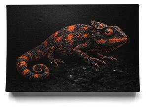 KRAFTHOUSE.EU Ohnivý Chameleon – obraz na plátno Premium Canvas | 100% bavlna | Různé rozměry Velikost: 30 x 20 cm