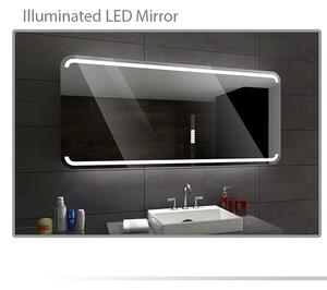 Koupelnové zrcadlo s LED podsvícením 90x80 cm MEDIOLAN