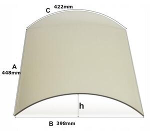Krbové sklo Zakivené | pro krb Hark Avenso | 448 x 398 x 422 mm Sklo pro kamna Sklo pro kamna Teplotn odolné do 800 °C | 44,8x39,8x42,2 cm