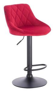 Barová židle SALVADOR - červená na černé podstavě