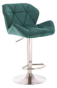 Velurová barová židle MILANO - zelená