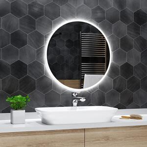 Koupelnové zrcadlo kulaté DELHI s LED podsvícením Ø 55 cm