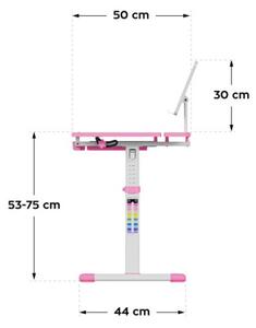 Dětský rostoucí psací stůl Mark Adler Study 3.0 Pink