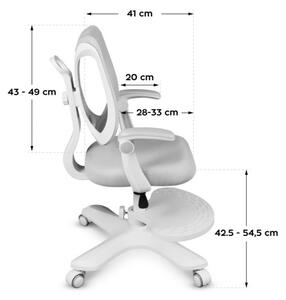 Dětská otočná židle Mark Adler Junior 4.6 Grey