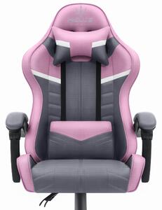 Herní židle HC-1004 šedo-růžová