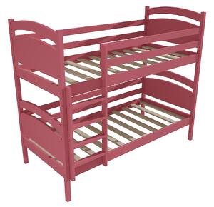 Vomaks Patrová postel PP 006 Rozměr: 90 x 190 cm, Prostor mezi lůžky: 80 cm, Barva: barva růžová