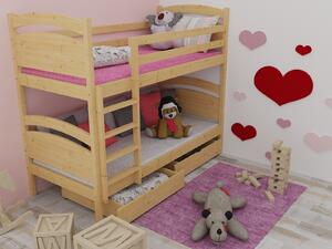Vomaks Patrová postel PP 006 Rozměr: 90 x 190 cm, Barva: barva růžová, Prostor mezi lůžky: 80 cm