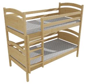 Vomaks Patrová postel PP 006 Rozměr: 80 x 180 cm, Barva: bezbarvý lak, Prostor mezi lůžky: 80 cm