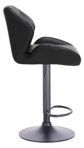 Barová židle PALERMO na černé podstavě - černá
