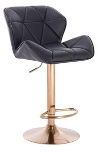 Barová židle MILANO - černá na zlaté podstavě