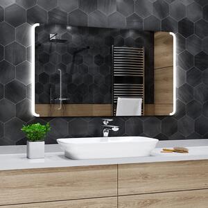 Koupelnové zrcadlo s LED podsvícením SEATTLE šířka: 40 cm, výška: 40 cm