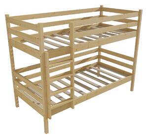 Vomaks Patrová postel PP 008 Rozměr: 80 x 180 cm, Barva: surové dřevo, Prostor mezi lůžky: 80 cm