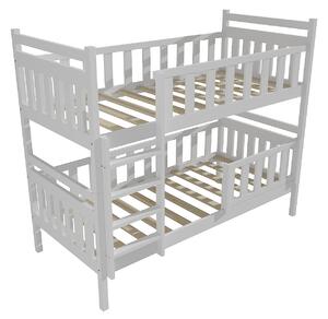 Vomaks Patrová postel PP 009 se zábranou Rozměr: 80 x 180 cm, Barva: barva šedá, Prostor mezi lůžky: 80 cm