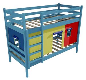 Vomaks Patrová postel PP 011 Rozměr: 80 x 180 cm, Barva: surové dřevo, Prostor mezi lůžky: 80 cm