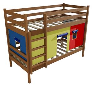 Vomaks Patrová postel PP 011 Rozměr: 90 x 180 cm, Prostor mezi lůžky: 80 cm, Barva: moření dub