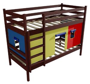Vomaks Patrová postel PP 011 Rozměr: 80 x 180 cm, Prostor mezi lůžky: 80 cm, Barva: moření ořech