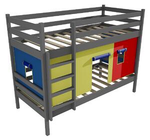 Vomaks Patrová postel PP 011 Rozměr: 80 x 180 cm, Prostor mezi lůžky: 80 cm, Barva: barva šedá