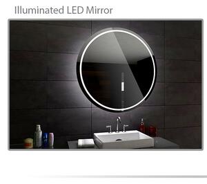 Koupelnové zrcadlo kulaté s LED podsvícením Ø 80 cm LONDON