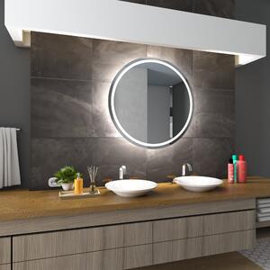 Koupelnové zrcadlo kulaté s LED podsvícením Ø 90 cm LONDON