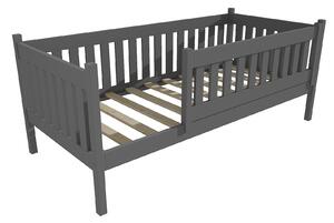 Vomaks Dětská postel M 012 NEW* se zábranou Rozměr: 90 x 160 cm, Barva: barva šedá