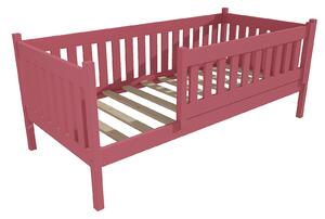 Vomaks Dětská postel M 012 NEW* se zábranou Rozměr: 70 x 160 cm, Barva: barva růžová