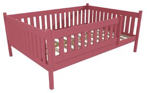 Vomaks Dětská postel M 012 XL NEW* se zábranou Rozměr: 140 x 200 cm, Barva: barva růžová