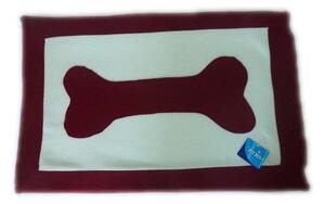 Podložka pro psy s kostmi - 60x40 cm (Jednoduchá matrace pro psy o velikosti 60x40 cm v červené barvě)