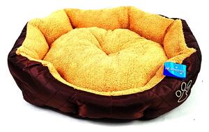 Béžovohnědý pelíšek pro psa - 57x52 cm (Nesmírně měkký a pohodlný pelíšek v zemitých barvách, který udělá radost každému psovi. Nabízí pohodlí, kvalitu i snadnou údržbu. Jednoduše vše, co očekáváte a potřebujete.)