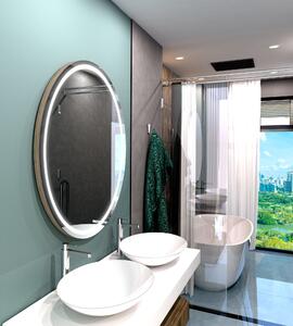 Koupelnové zrcadlo kulaté LONDON PREMIUM s LED osvětlením Ø kutatá zrcadla: Ø 50cm