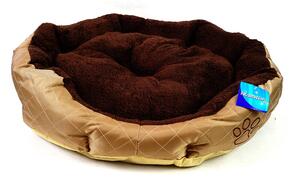 Hnědobéžový pelíšek pro psa - 57x52 cm (Nesmírně měkký a pohodlný pelíšek v zemitých barvách, který udělá radost každému psovi. Nabízí pohodlí, kvalitu i snadnou údržbu. Jednoduše vše, co očekáváte a potřebujete.)