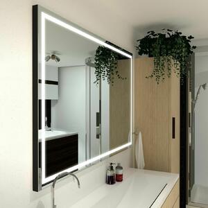 Koupelnové zrcadlo hranaté ATLANTA PREMIUM s LED osvětlením šířka: 50 cm, výška: 90 cm