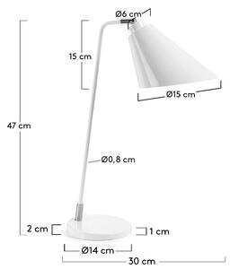 Stolní lampa rampi bílá