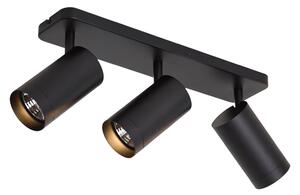 Moderní stropní svítidlo černé 3-světelné GU10 70mm - Jeana Luxe