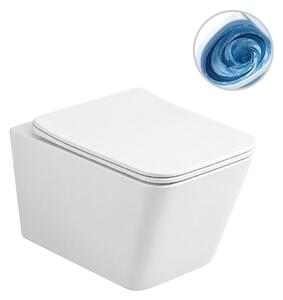 WC závěsné Forte, Vortex - vírové splachování + Slim/SoftClose sedátko - bílá lesklá - 52x35 cm